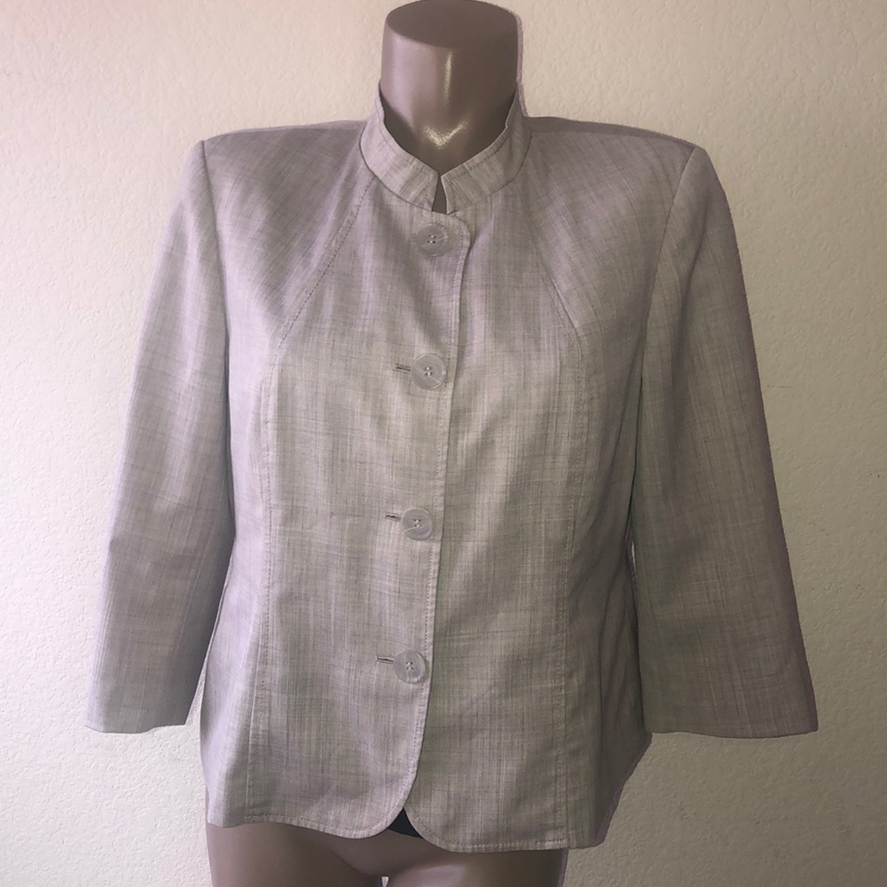 Pendleton Beige Jacket Blazer Lined Wool Blend, 14 - image 1